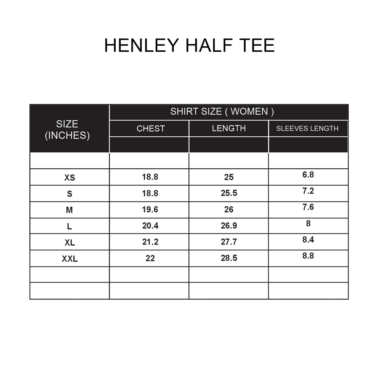 Custom Women Henley Half Sleeves - Solid Personalized Tee