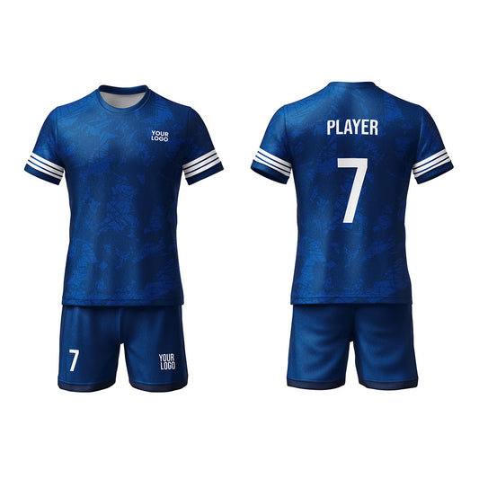 Custom Soccer Uniform - Abstract White Trim - Personalized Kit