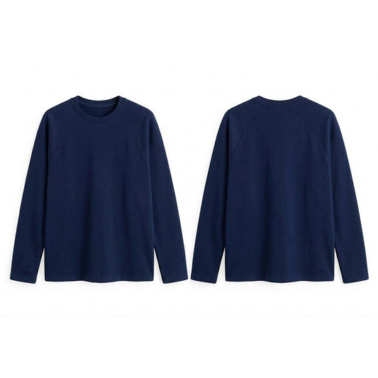 Custom Men Full Sleeves Raglan - Solid Color Personalized Top