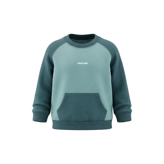 Custom Boys Sweatshirt - Kangaroo Pocket Raglan - Personalized Top