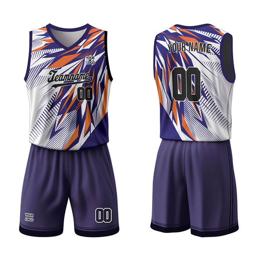 Custom Basketball Uniform - Shards Pattern - Personalized Teamwear