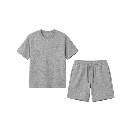 Custom Boys Shorts & Tee Set - Solid Design Personalized Kit