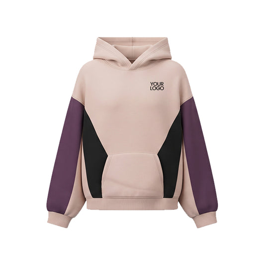 Custom Premium Hoodie - Angular Color Block Design - Personalized