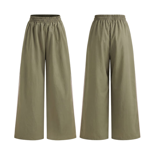 Custom Women Wide-Leg Trousers - Contrast Panels - Personalized