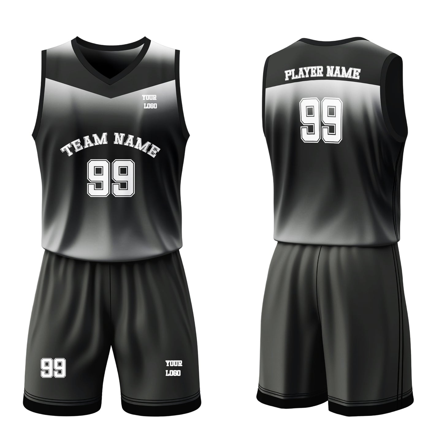 Custom Basketball Uniform - Gradient Design - Personalized Uniform