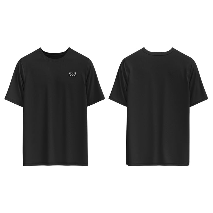 Casual T-Shirt Mockup - Solid Custom Logos & Team Colors