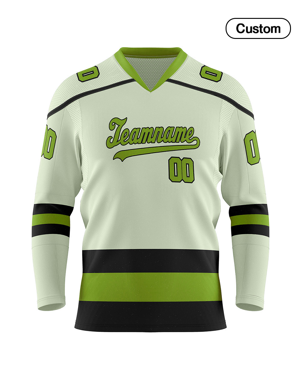 Custom Ice Hockey Jersey - Black Trim Design Personalized