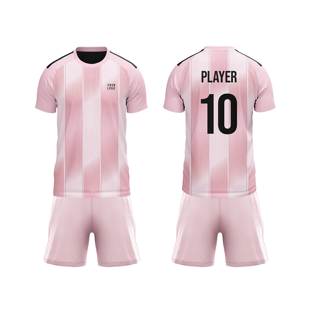 Custom Soccer Uniform – 3-Tone Stripe Personalized Kit