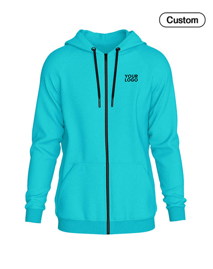 Custom Zipper Hoodie - Solid Design - Personalized Hoodie