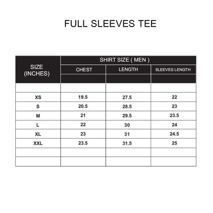 Custom Men Tee Full Sleeves Solid Design - Personalized Tees