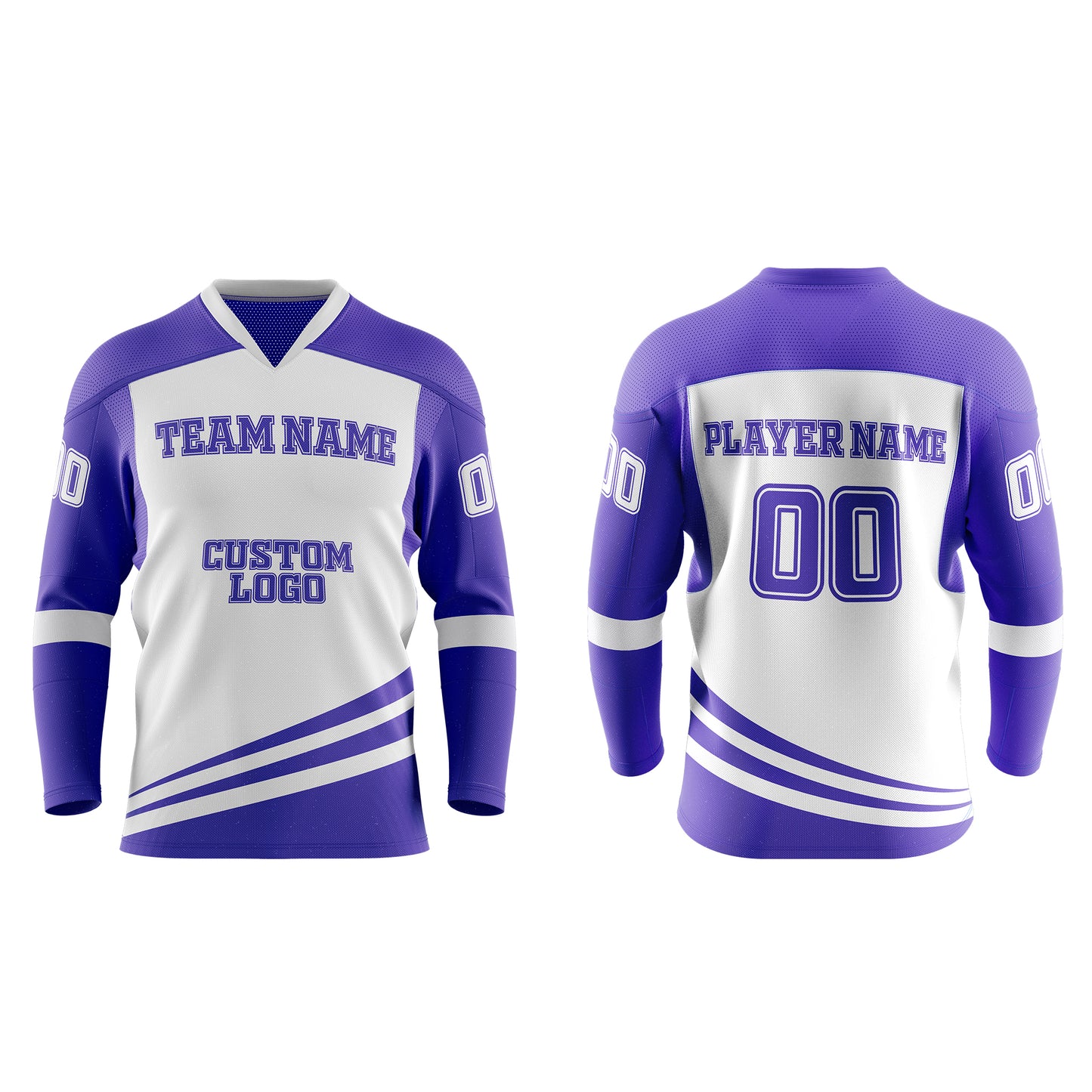 Custom Ice Hockey Jersey - White Panel Design - Personalized Team Kit