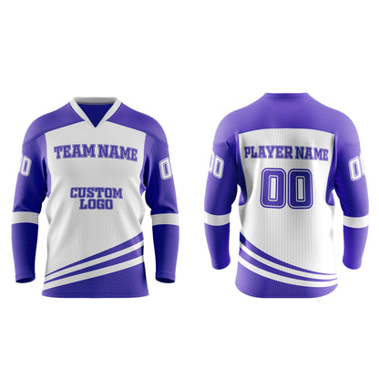 Custom Ice Hockey Jersey - White Panel Design - Personalized Team Kit