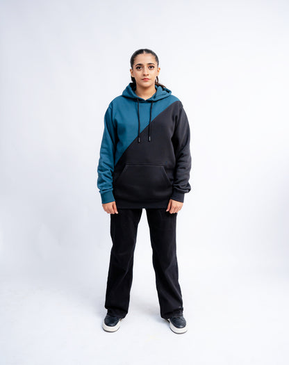 TEAL-BLACK Unisex Hoodie