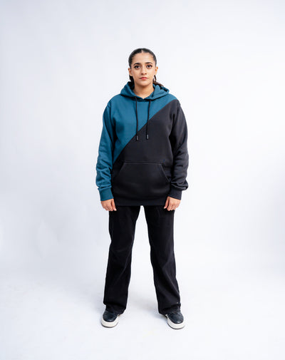 TEAL-BLACK Unisex Hoodie