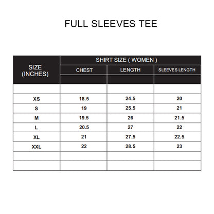 Custom Women Tee Full Sleeve Solid Design - Personalized Tee