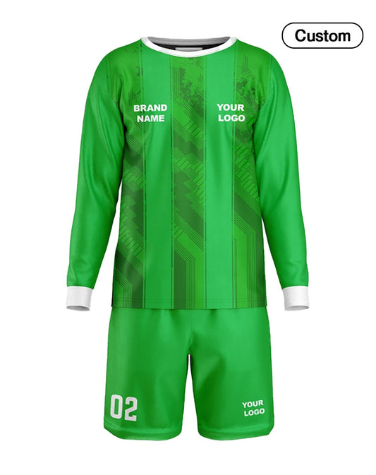 Custom Soccer Goalkeeper Uniform – Two-Tone Stripe – Personalized