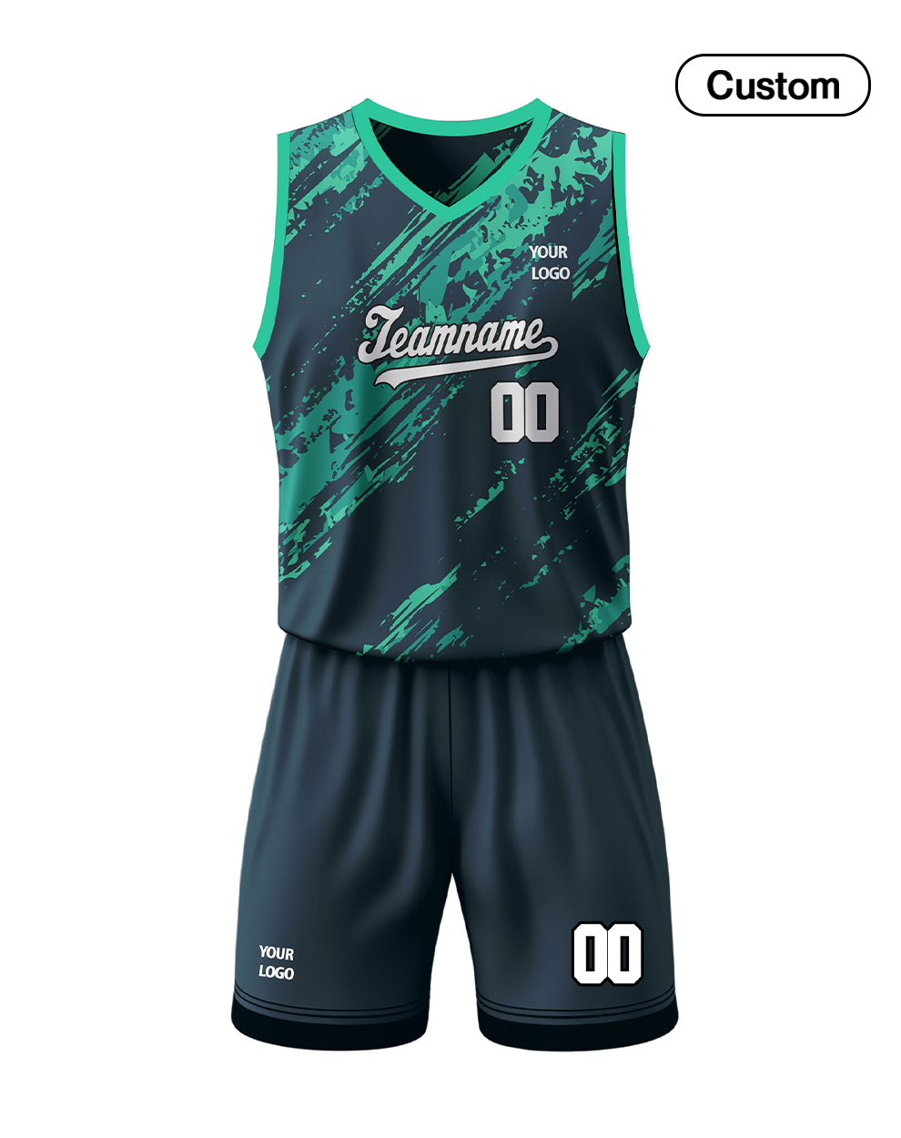 Custom Basketball Uniform - Splash Design - Personalized Team kit