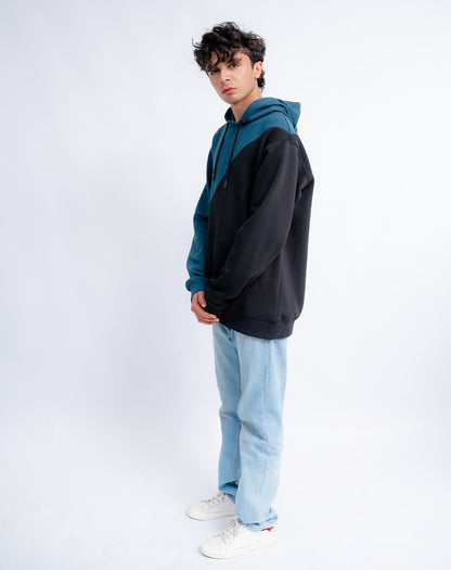TEAL-BLACK Unisex Hoodie