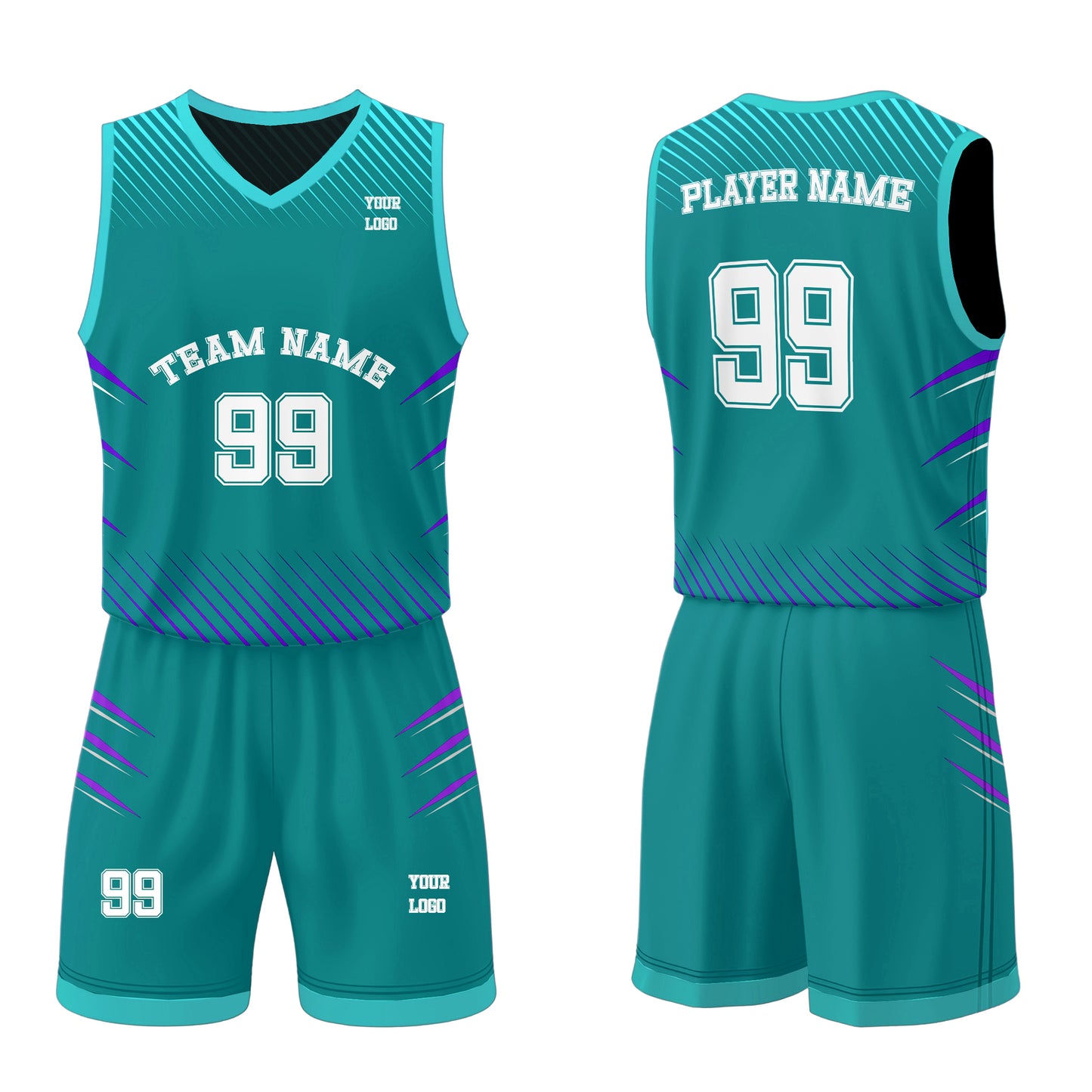 Custom Basketball Uniform – Accent Design – Personalized Uniform