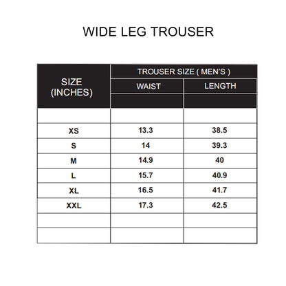 Custom Men Wide Trouser - Solid Color - Personalized Bottoms
