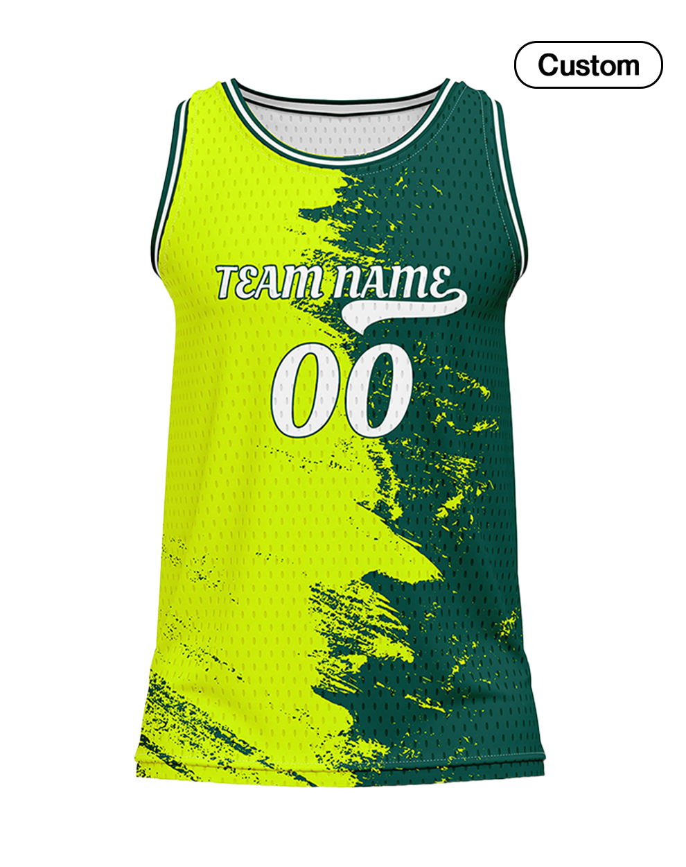Custom Basketball Tank Top - Split Gradient Personalized Top