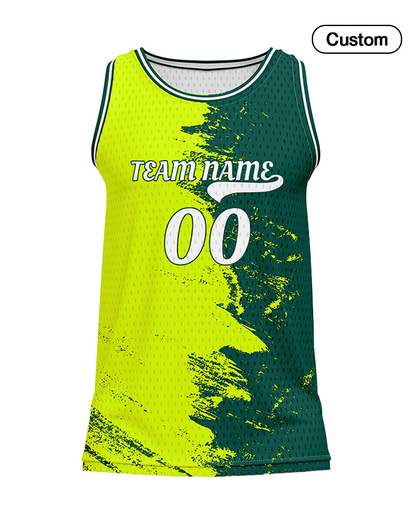 Custom Basketball Tank Top - Split Gradient Personalized Top