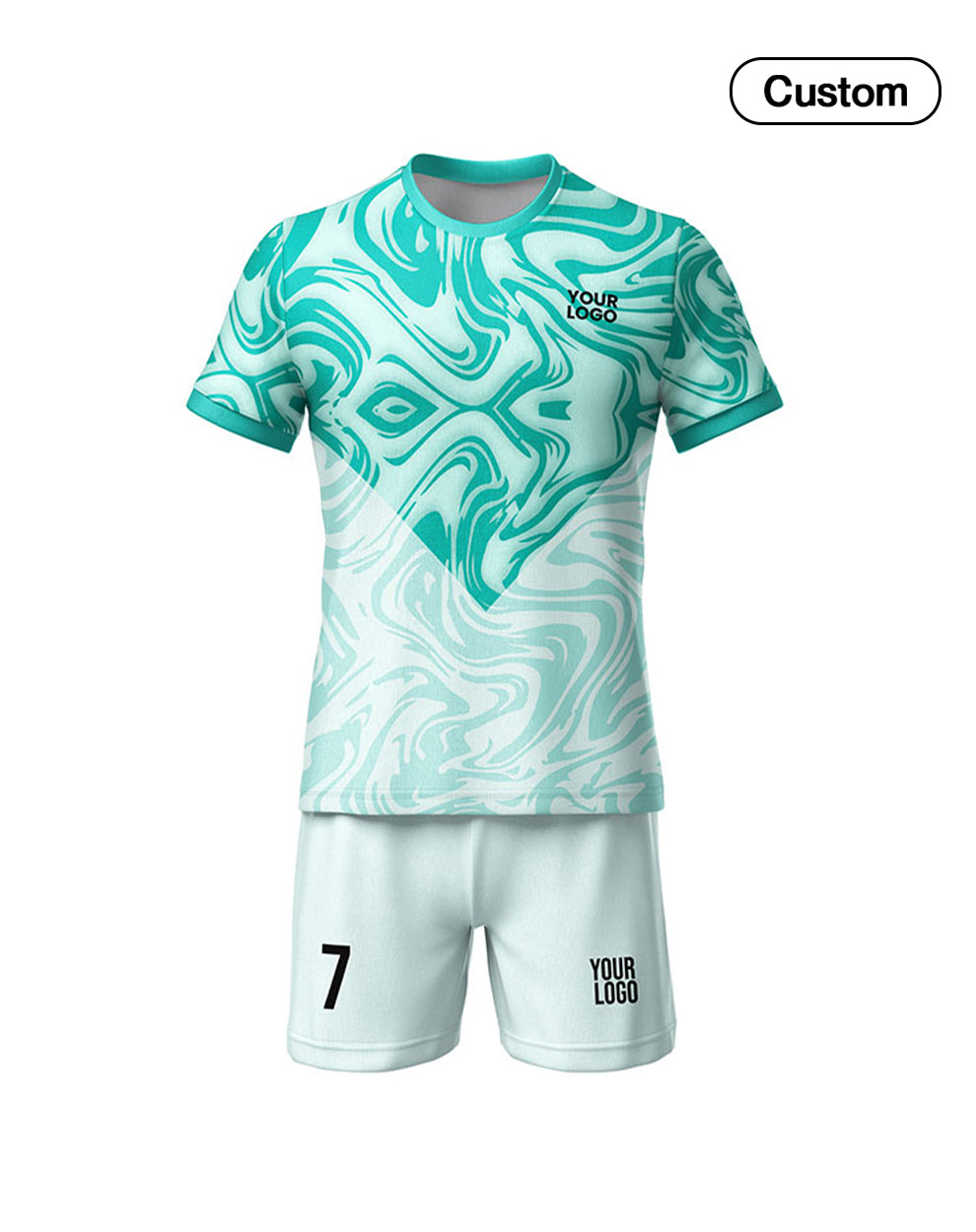 Custom Soccer Uniform - Swirl Gradient Art - Personalized Kit