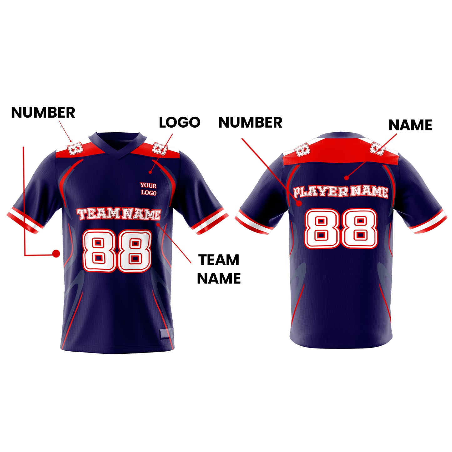 Customizable American Football Jersey