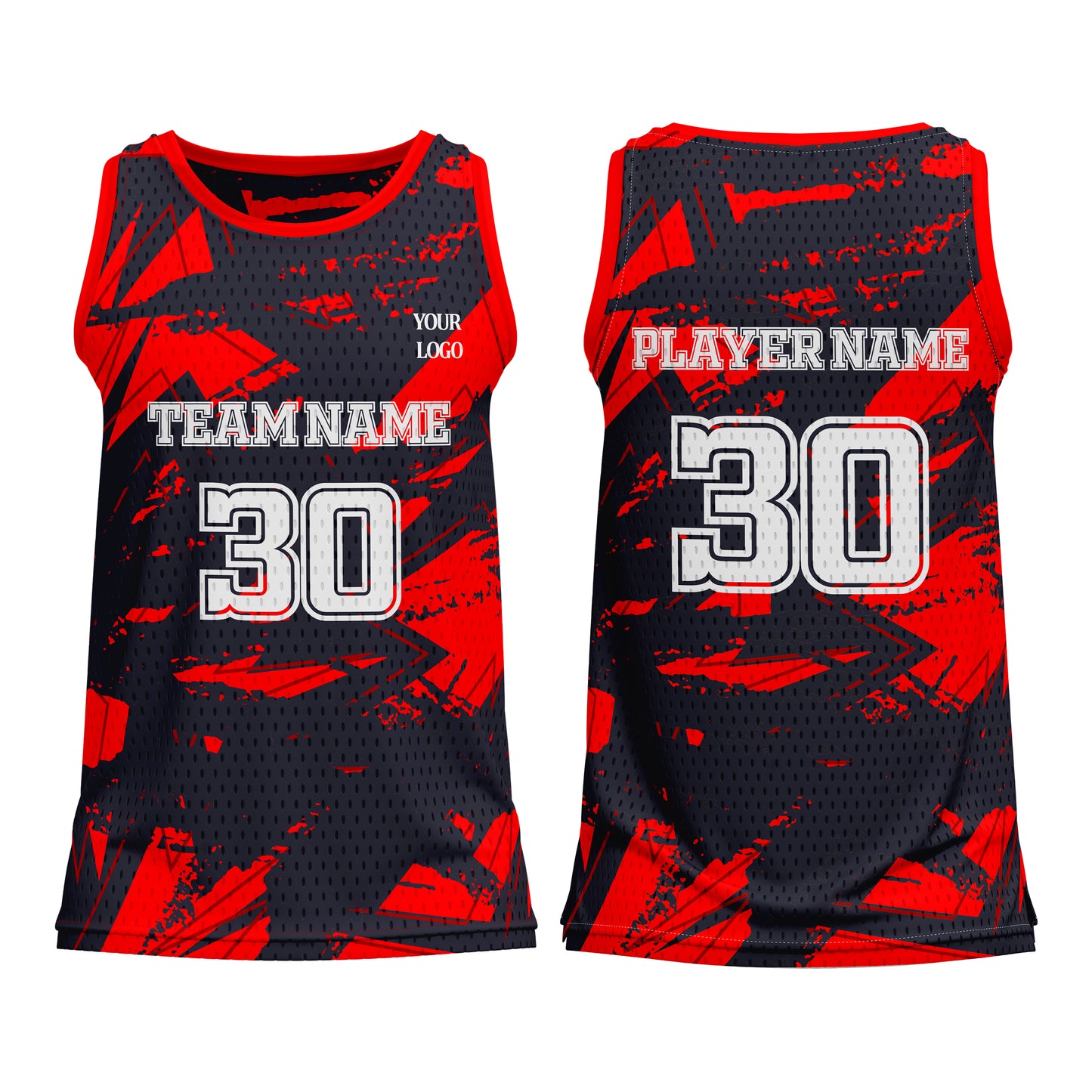 Custom Basketball Tank Top - Abstract Design - Personalized Tank-Top