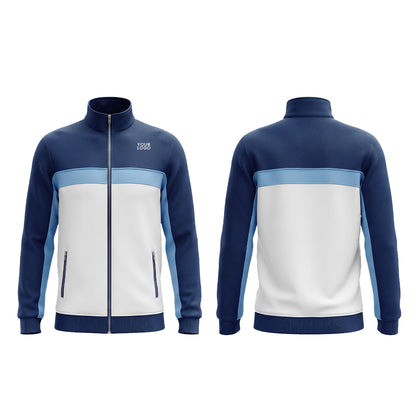 Custom Zip-Up Jacket - Raglan Tri-Color Panel - Personalized