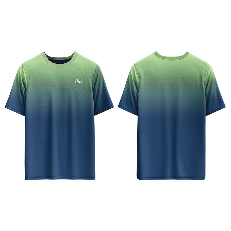 Casual T-Shirt Mockup - Gradients Custom Logos & Team Colors