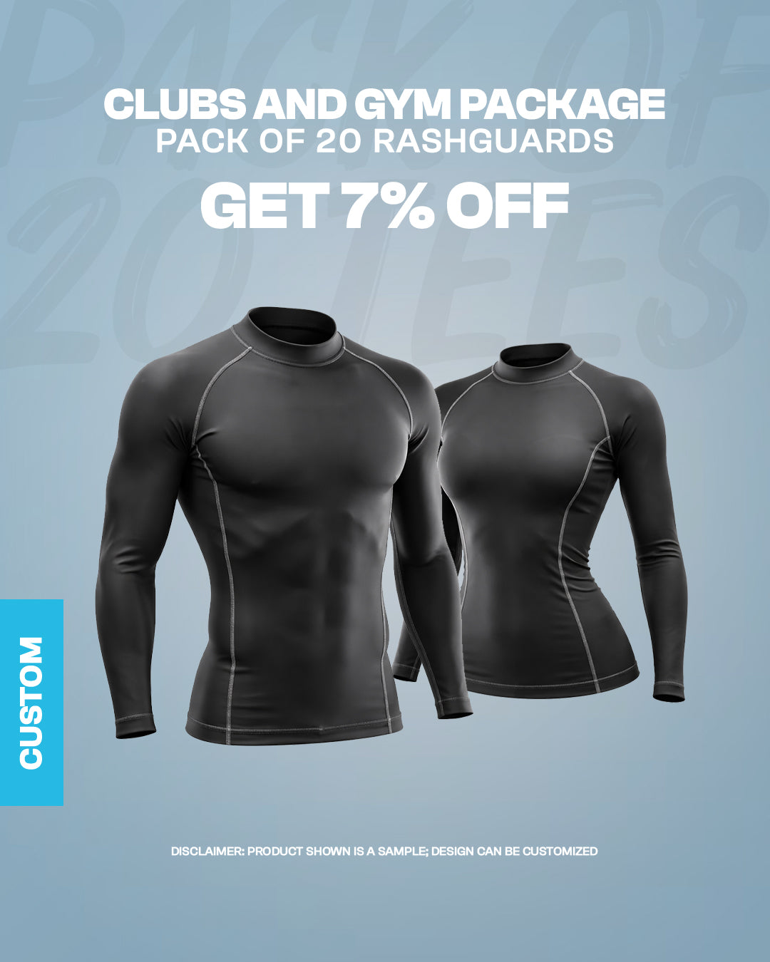 Pack of 20 Rash Guards - Sportswear Package