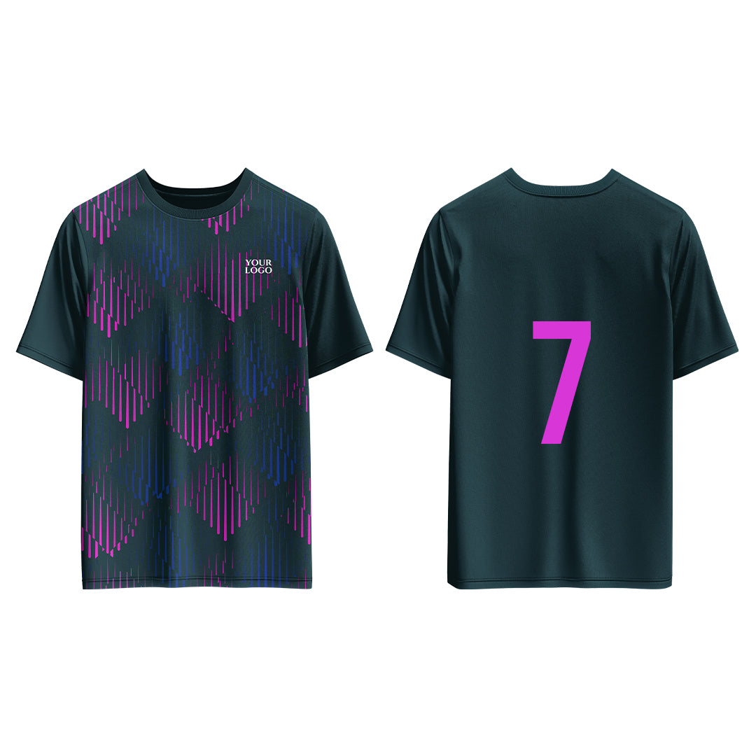 Custom Soccer T-Shirt - Geometric Design - Personalized Gear