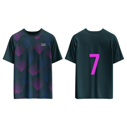 Custom Soccer T-Shirt - Geometric Design - Personalized Gear