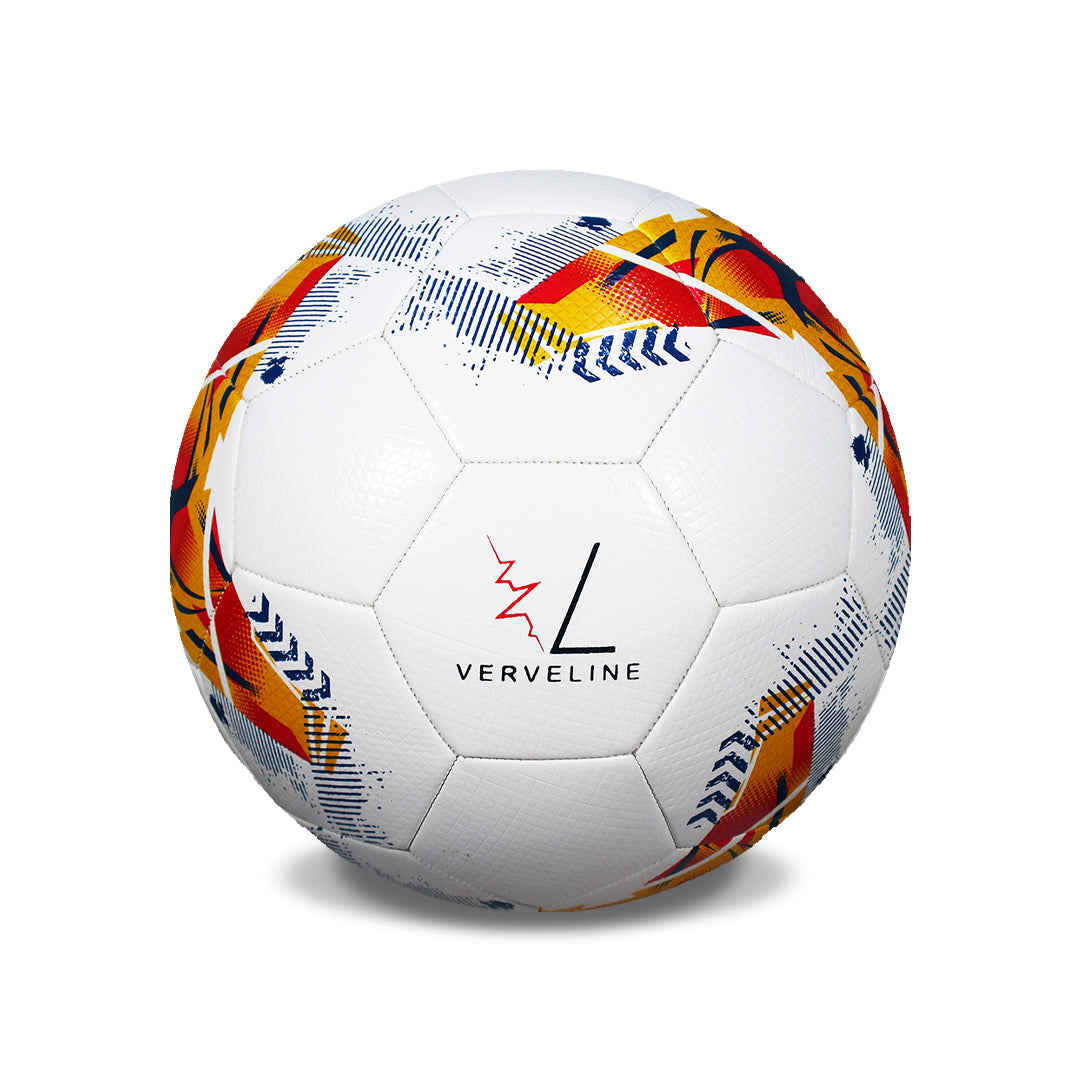CORAL HYBRID Competition Soccer Ball – Size 5, Thread-Winded, 32 Panels for Junior Training/Competition