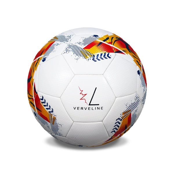CORAL HYBRID Competition Soccer Ball – Size 5, Thread-Winded, 32 Panels for Junior Training/Competition