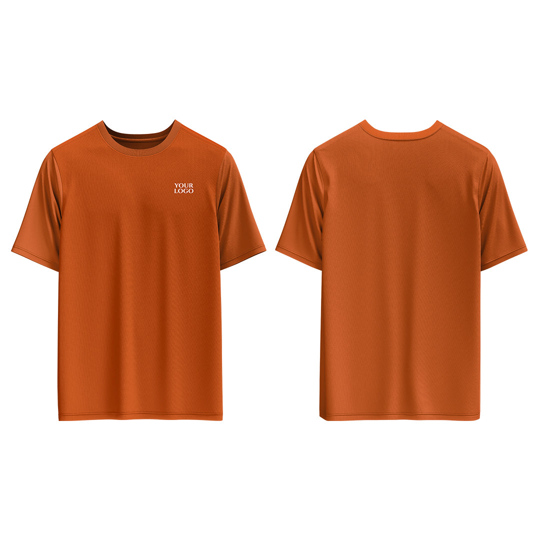 Casual T-Shirt Mockup - Custom Carrot Orange