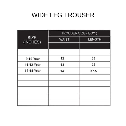Custom Boys Wide Trouser - Solid Design Personalized Bottom