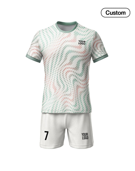 Custom Soccer Uniform - Multicolor Swirl Art - Personalized Kit