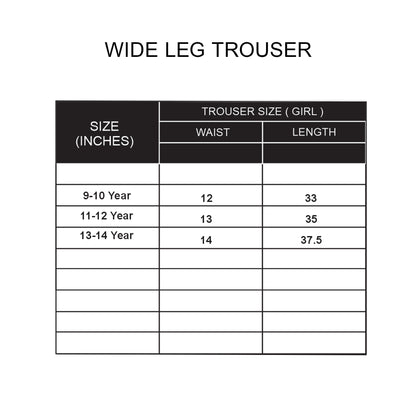 Custom Girls Wide Trouser - Solid Design Personalized Bottom