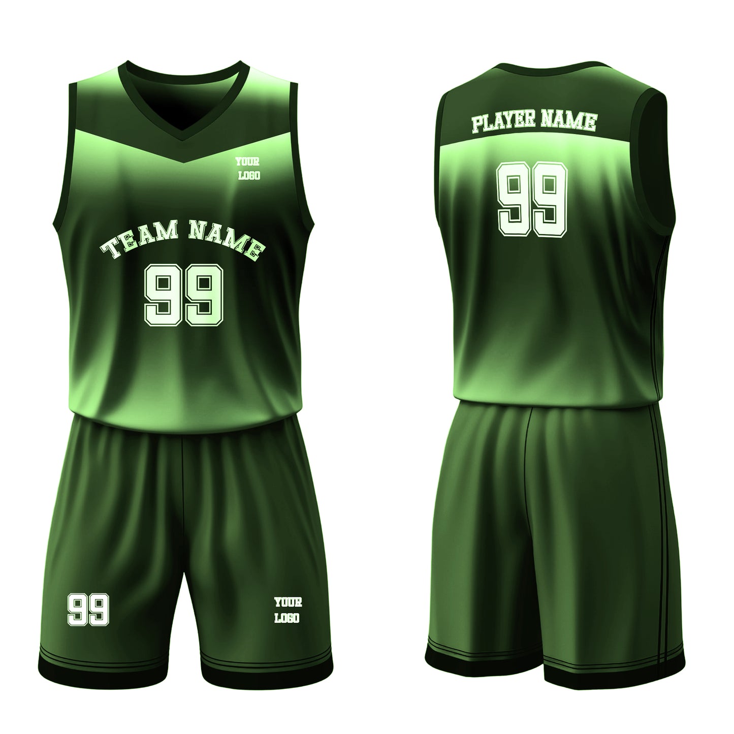 Custom Basketball Uniform - Gradient Design - Personalized Uniform