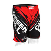 GREEN HILL MMA SHORTS IMMAF APPROVED RED