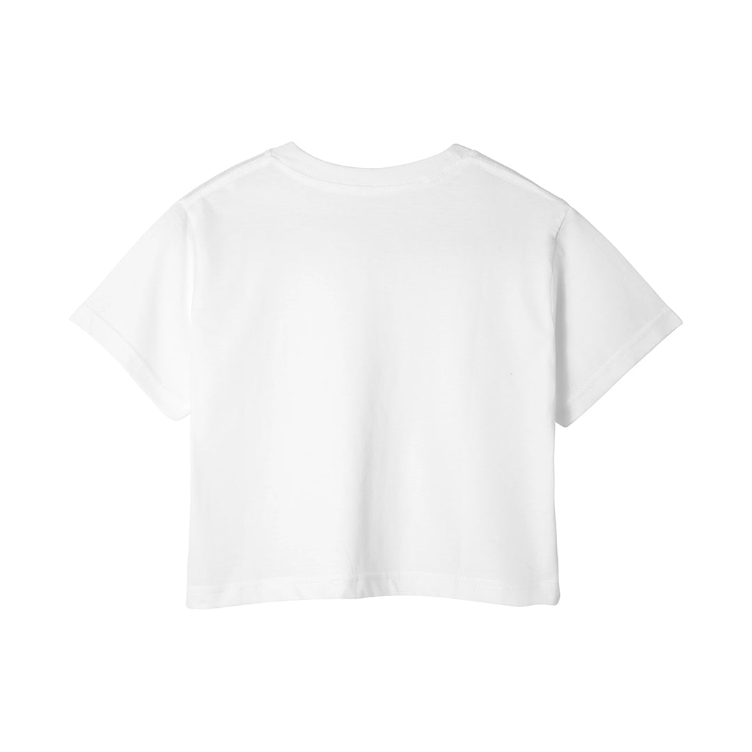 Custom Girls Crop-Top - Solid Design - Personalized Halftee