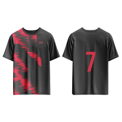 Custom Soccer T-Shirt – Two-Color Abstract – Personalized T-Shirt