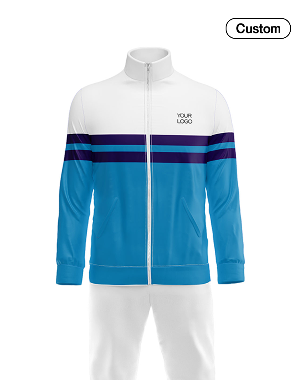Custom Tracksuit - Two Panel Stripe Design Personalized Wear