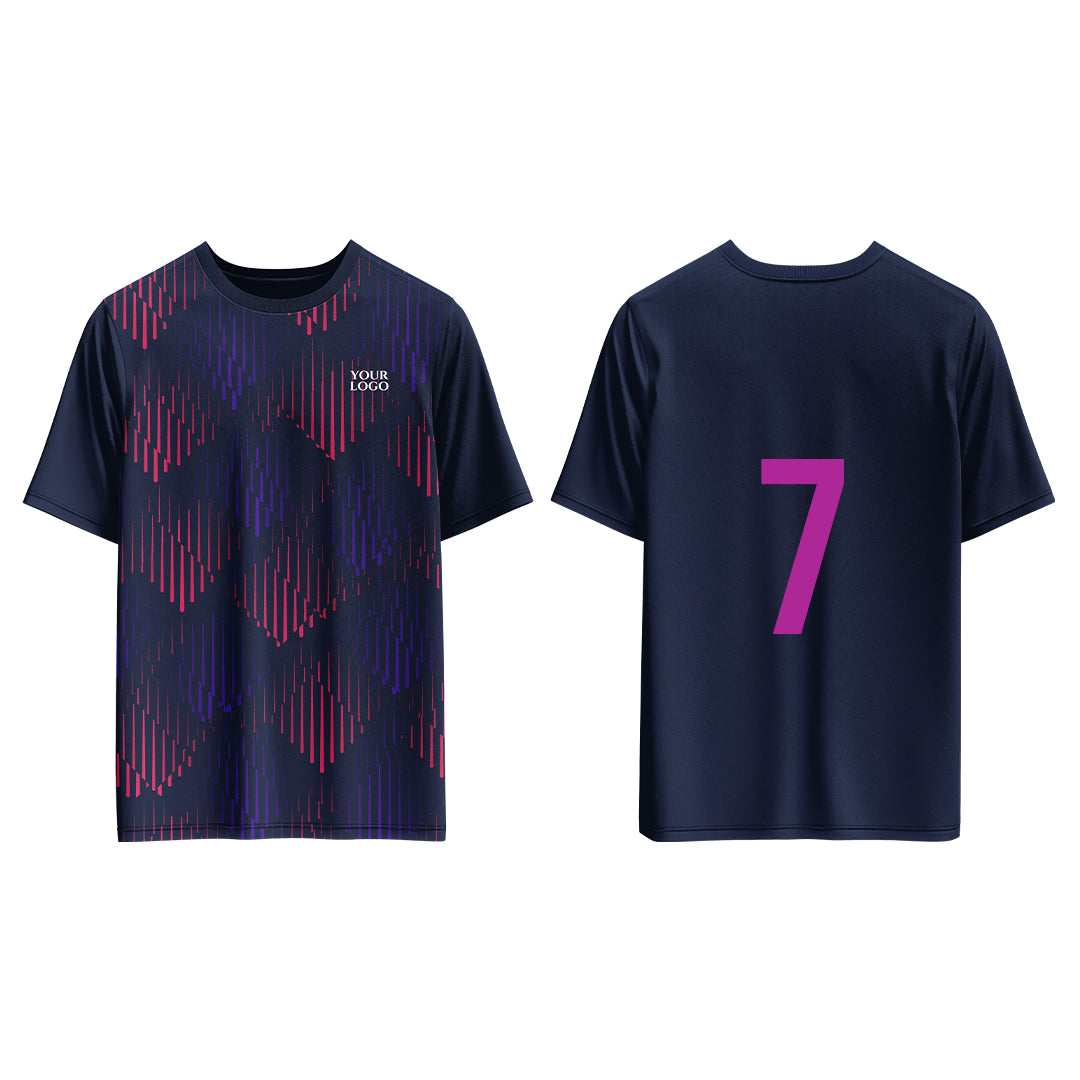 Custom Soccer T-Shirt - Geometric Design - Personalized Gear