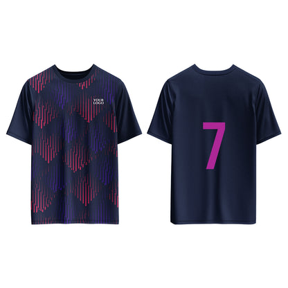 Custom Soccer T-Shirt - Geometric Design - Personalized Gear