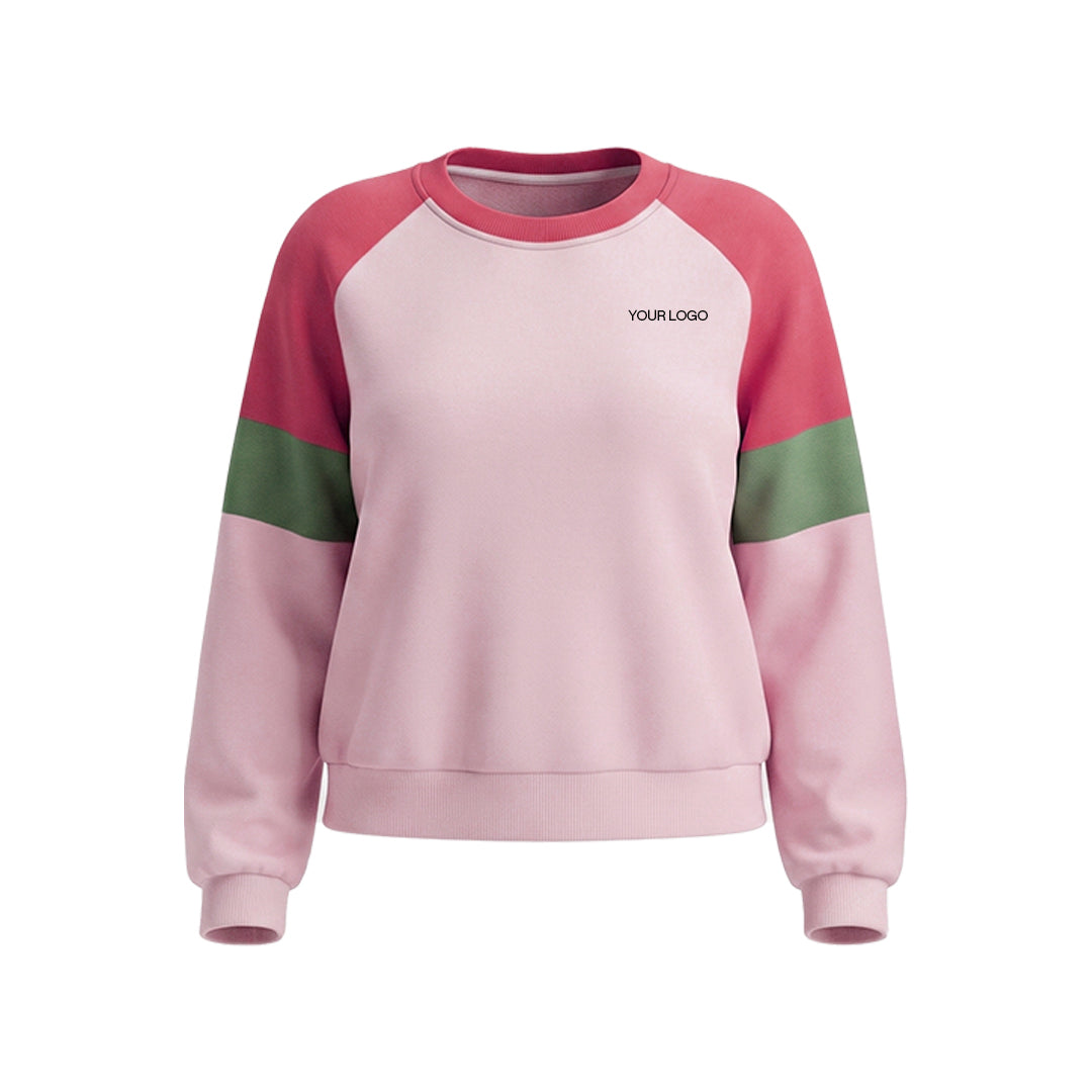 Custom Women Sweatshirt - Contrast Raglan Sleeves - Personalized