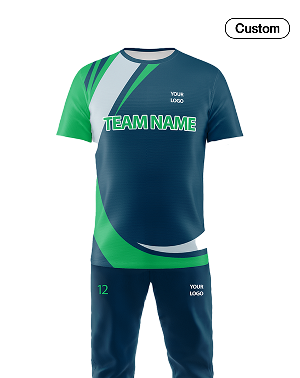 Custom Cricket Uniform - Three-Color Panel - Personalized Kit