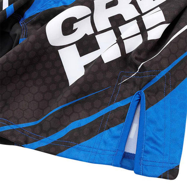 GREEN HILL MMA SHORTS IMMAF APPROVED BLUE